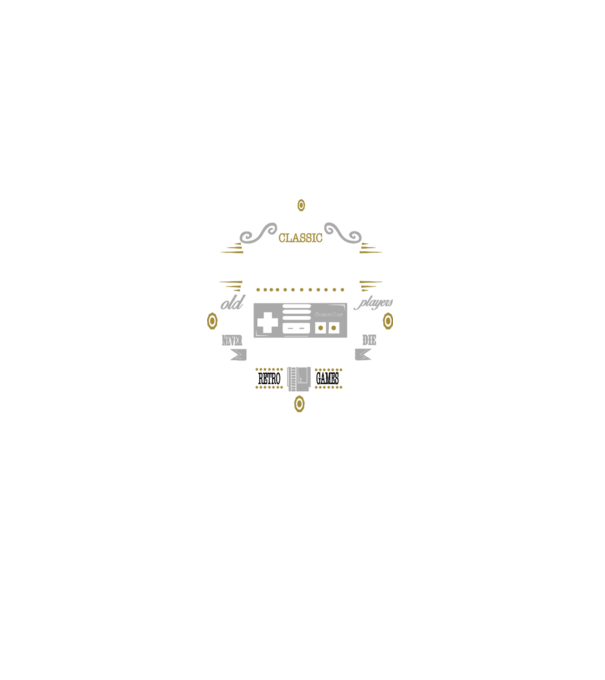 Classic Gamer model negru pe tricou