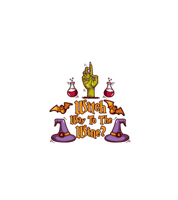 Witch way to the wine model gri pe tricou