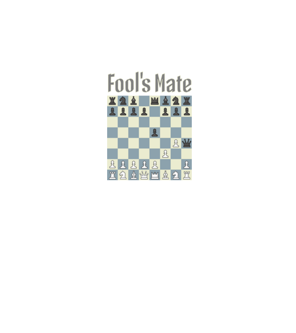 fool's mate model negru pe tricou