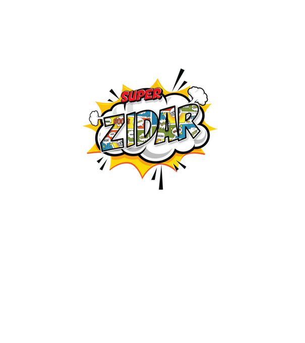 Super Zidar model alb pe tricou