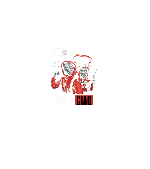 bella ciao money heist model negru pe tricou