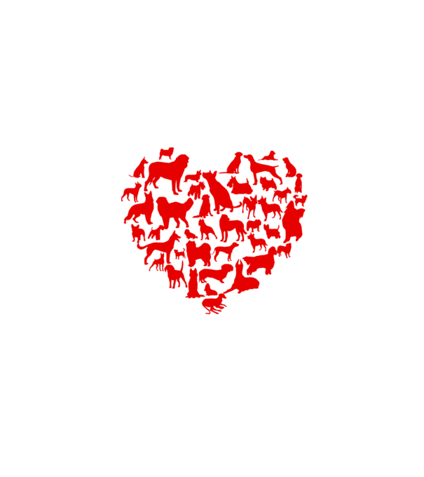Doggy heart model alb pe tricou