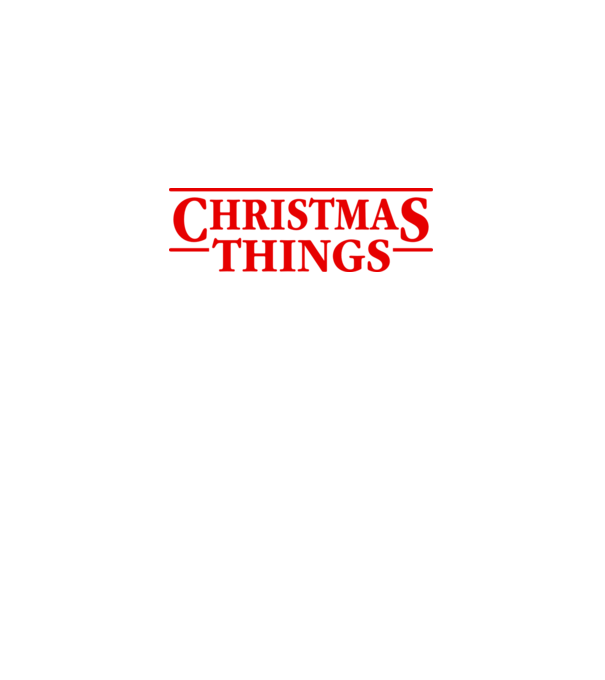 Christmas Things model negru pe tricou