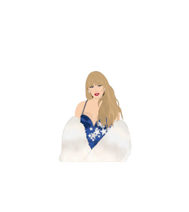 Taylor Swift blue model alb pe tricou