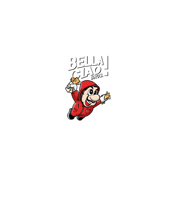 mario la casa de papel model negru pe tricou