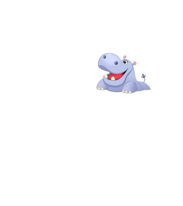 Cute Hippo model galben neon pe tricou