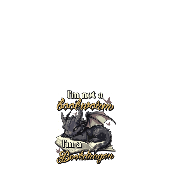 I am not a bookworm i am a bookdragon model alb pe tricou