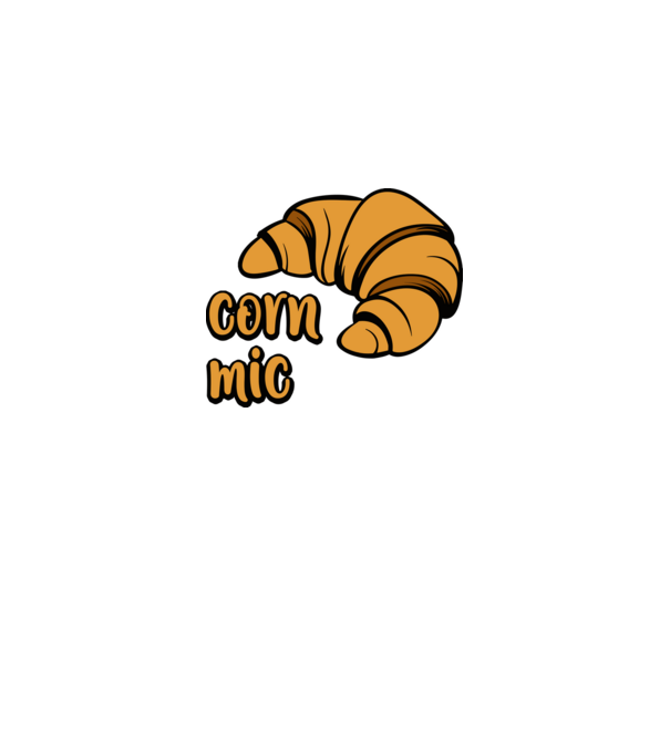 corn mic model alb pe tricou