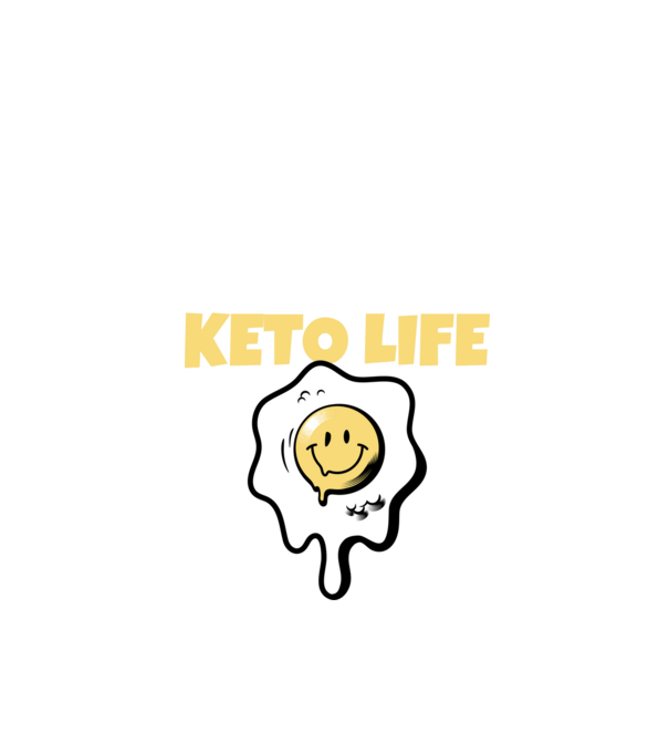 HAPPY KETO LIFE model negru pe tricou