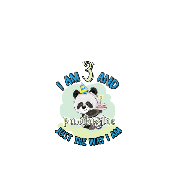 PANDASTIC 3 model alb pe tricou