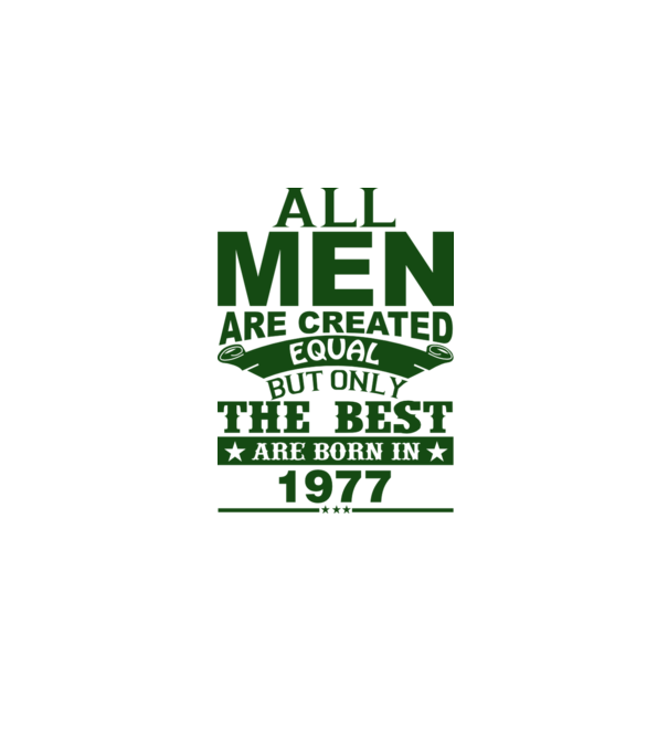 All men are created - 1977 model roșu pe tricou