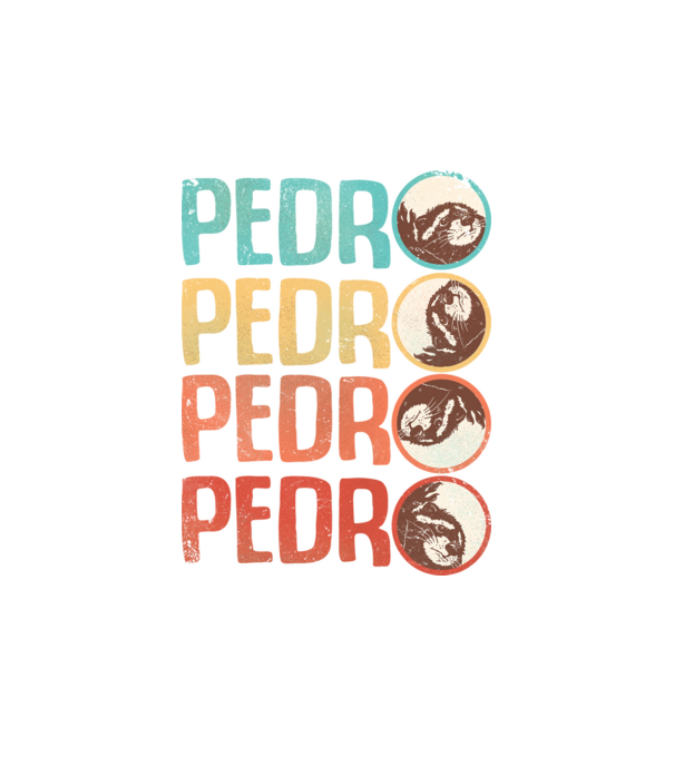 Pedro Pedro retro model alb pe tricou