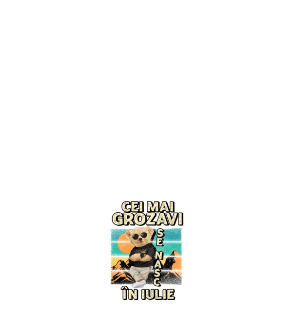 RETRO teddy IULIE model albastru închis pe tricou