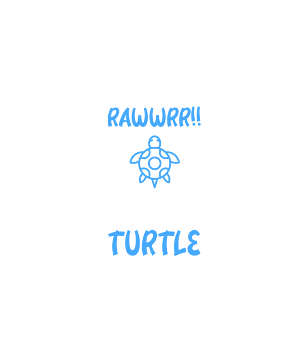Rawwr turtle model negru pe tricou