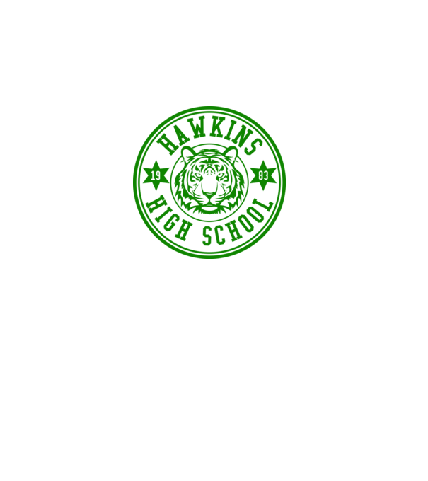 hawkins high school model alb pe tricou
