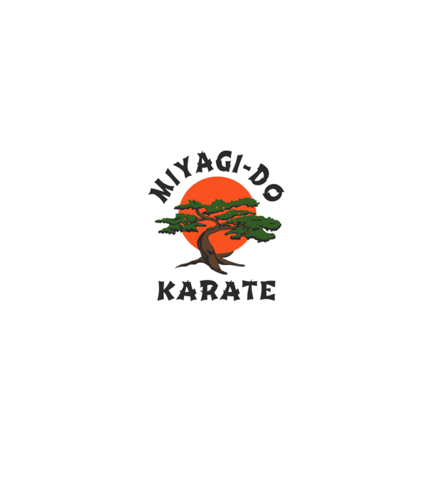 Miyagi-do karate cobra kai model alb/roșu pe tricou