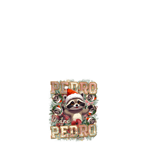 Pedro pedro flower xmas model alb pe tricou