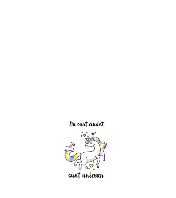 Nu sunt ciudat - sunt unicorn model negru pe tricou
