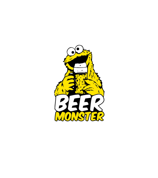 Monstru bere model nisipiu pe tricou