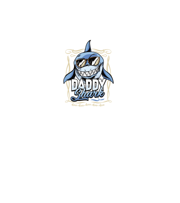 Daddy Shark model turcoaz pe tricou