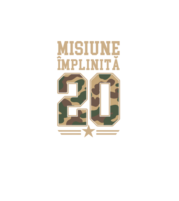Misiune împlinită 20 model turcoaz pe tricou