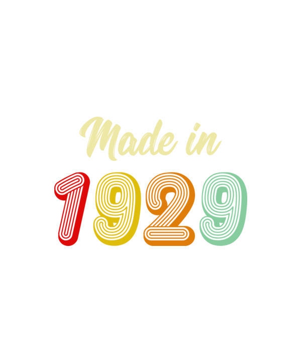 made in 1929 retro model negru pe tricou
