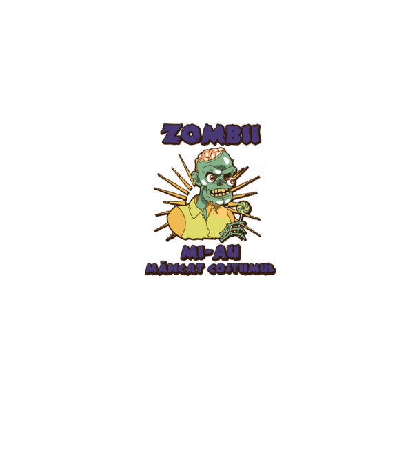 Zombii mi-au mâncat costumul model albastru jeanși pe tricou