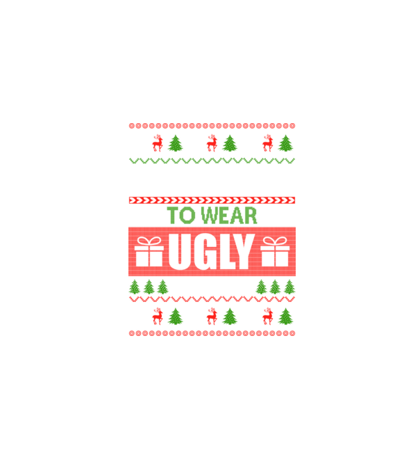 Too Cute for ugly sweater model negru pe tricou