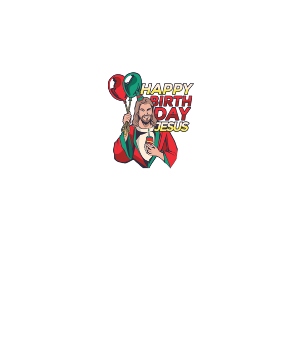 Happy Birtday Jesus! model gri pe tricou