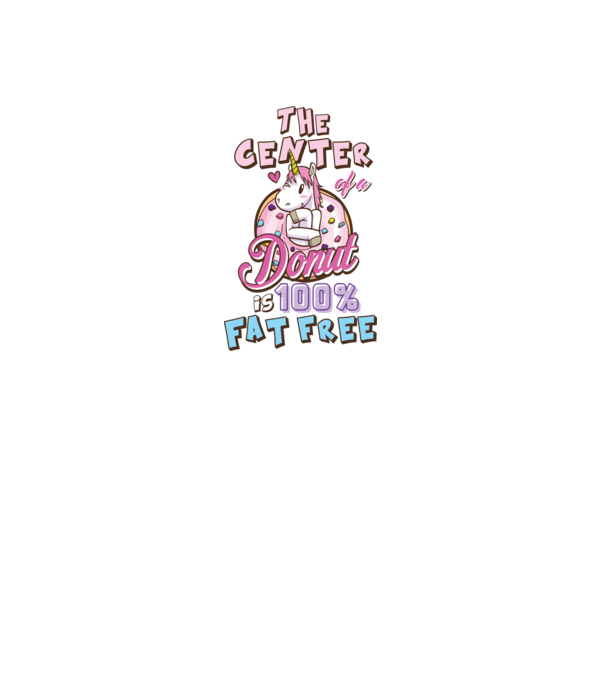 The center of a donut model alb pe tricou
