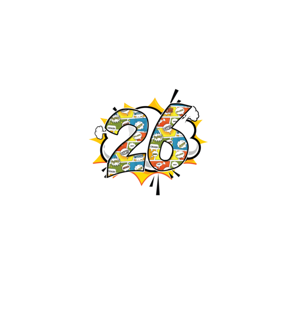 Birthday Comic Number 26 model verde pe tricou