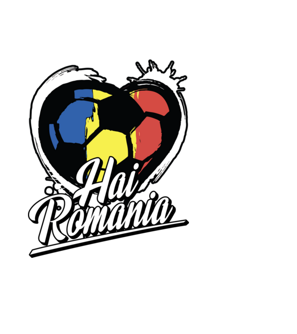 Hai romania heart model negru pe tricou