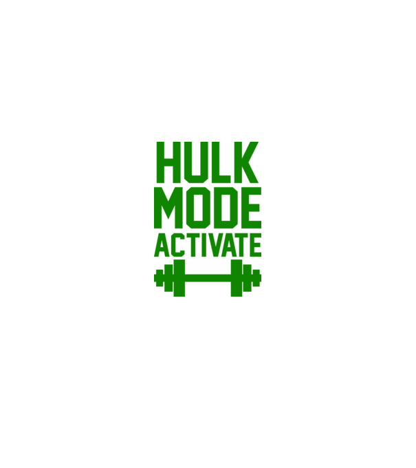 Hulk mode model alb pe tricou