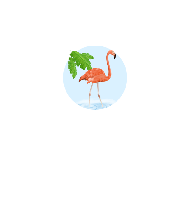Flamingo model albastru închis pe tricou