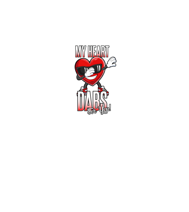 My Heart Dabs For You model roz pe tricou