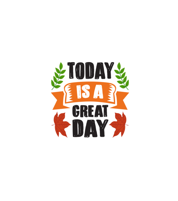 Today is a great day model alb pe tricou
