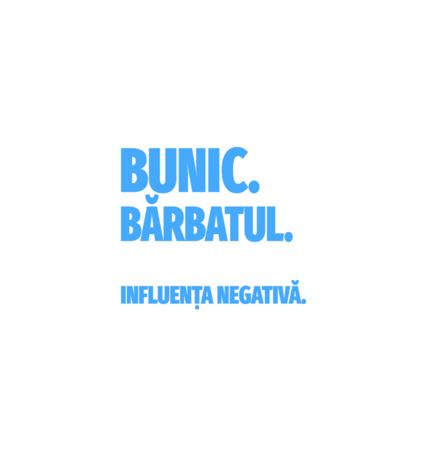 Bunic model negru pe tricou