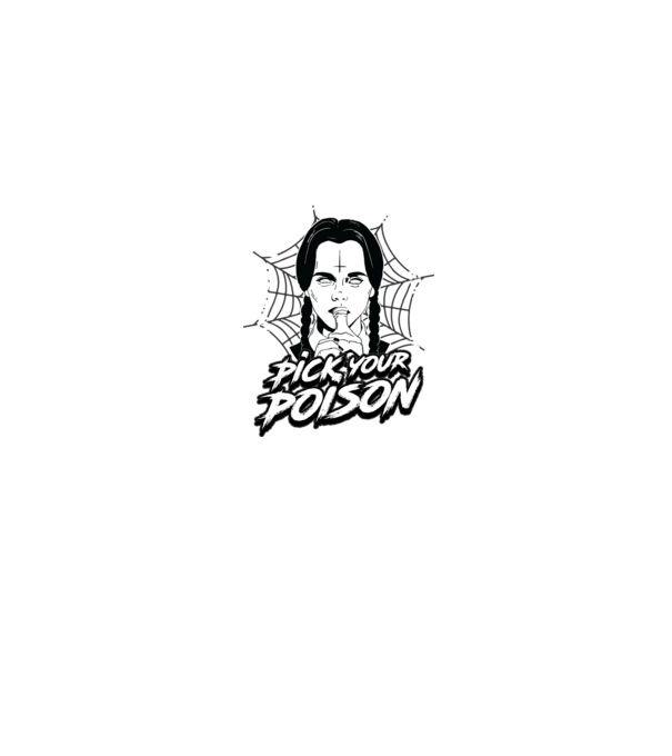 WEDNESDAY Pick your poison model albastru jeanși pe tricou