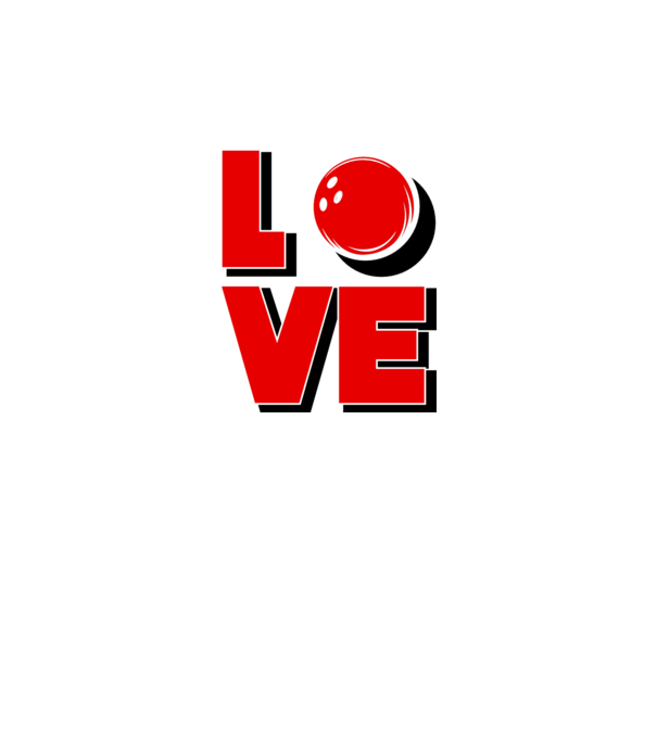 Love bowling model gri pe tricou