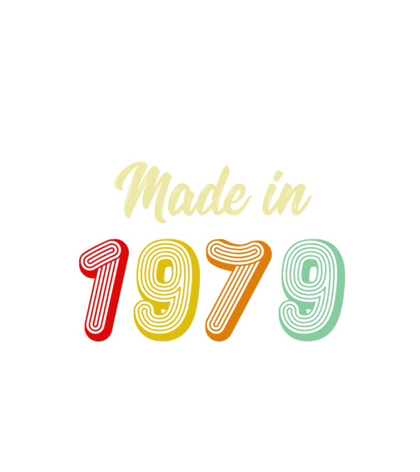 made in 1979 retro model negru pe tricou