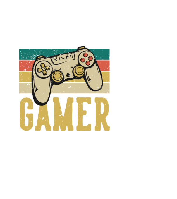 Retro gamer model negru pe tricou