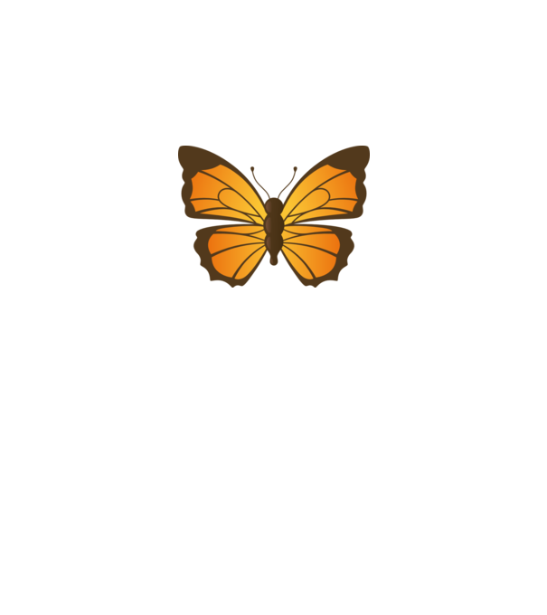 Butterfly model alb pe tricou