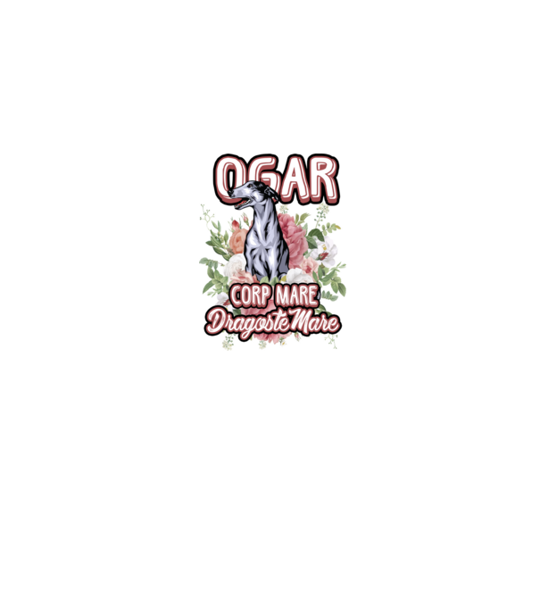Ogar - picioare lungi dragoste multă model gri pe tricou