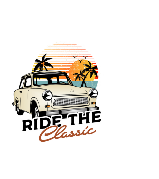 Trabant Ride The Classic model negru pe tricou