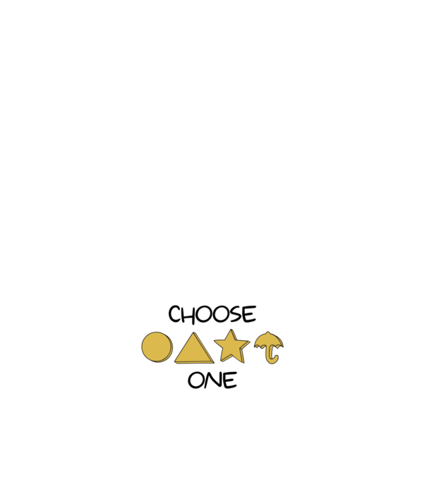 choose one squid game model negru pe tricou