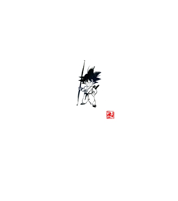 son goku art model negru pe tricou