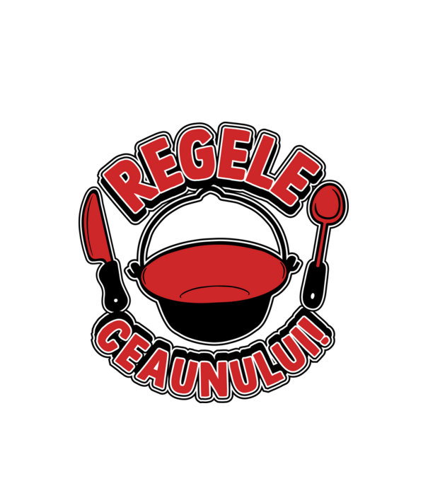 Regele - ceaunului! model alb pe tricou