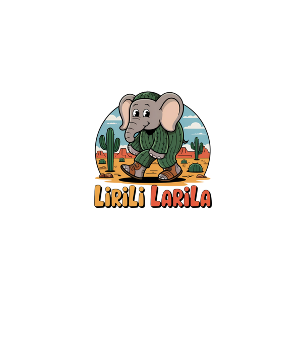Lirili Larila model negru pe tricou