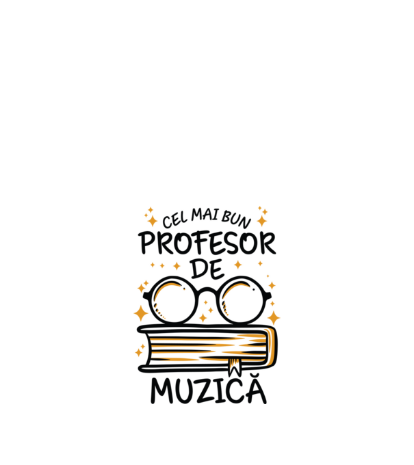 Cel mai profesor muzică model alb pe tricou