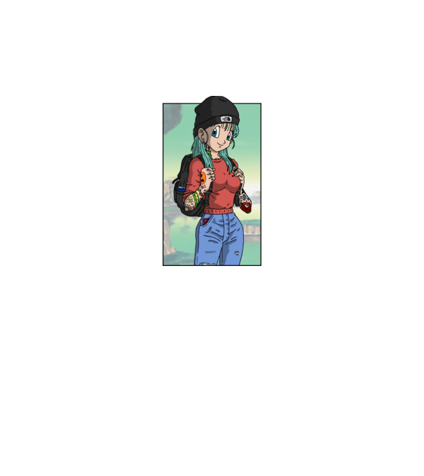 dragon ball bulma model bordo pe tricou